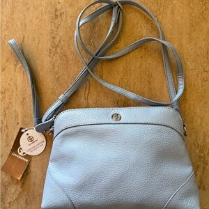 Brand New Giani Bernini's Genuine Leather Crossbody Wristlet Color: Chambray